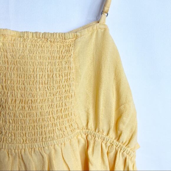 ROXY Very Sunny Textured Stripe Cotton Blend Peplum Top NWT in Medium - Picture 5 of 8